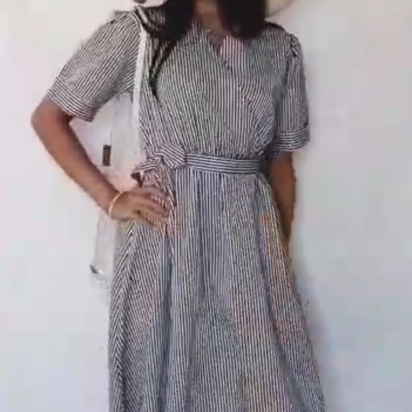 پیراهن ساحلی زنانه راه راه