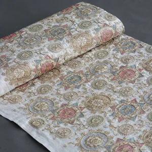 خرید اینترنتی قیمت پارچه لینن سوزن دوزی سبک نو 1054