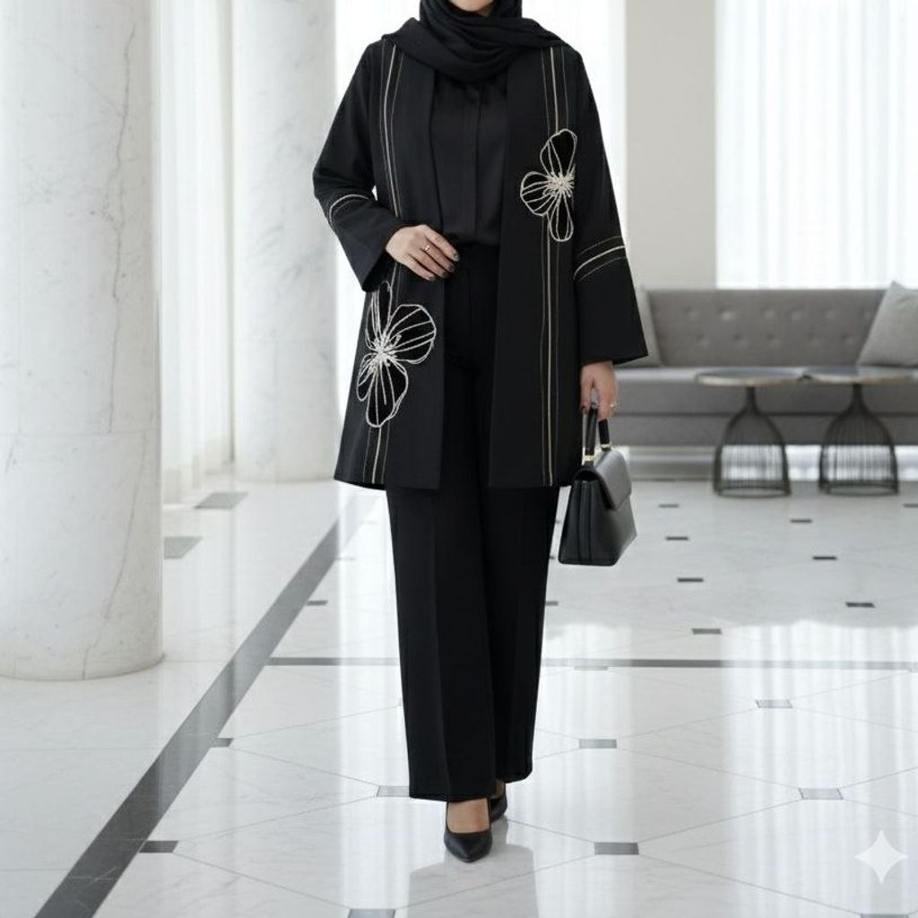 فروش اینترنتی مانتو مجلسی مدل میرا مشکی