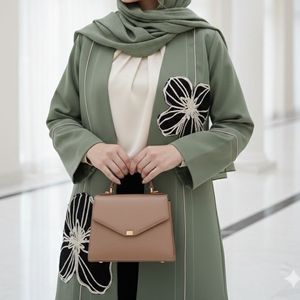خرید اینترنتی قیمت مانتو مجلسی مدل میرا سبز