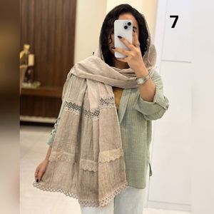 خرید انلاین شال حاشیه دانتل بهاره