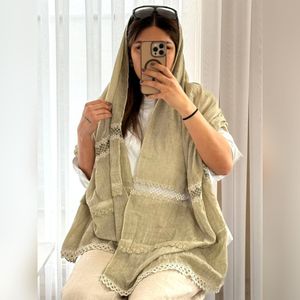 خرید اینترنتی شال حاشیه دانتل بهاره