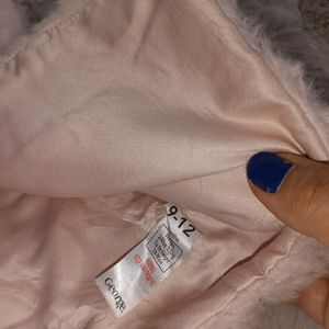 فروش اینترنتی پافر پشمالو صورتی کمرنگ وارداتی