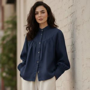 خرید انلاین شومیز لینن نخ با بهترین کیفیت پارچه و دوخت