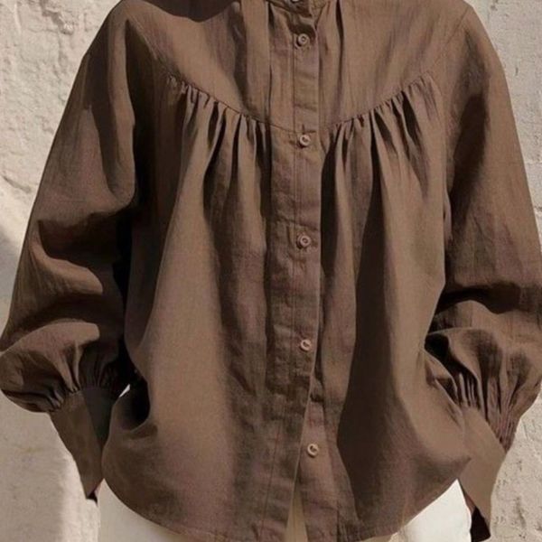 شومیز لینن نخ با بهترین کیفیت پارچه و دوخت