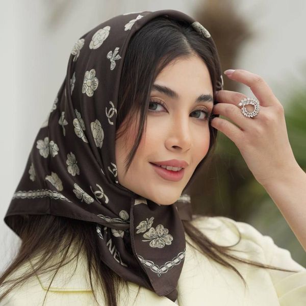 مینی اسکارف ابریشم توییل مجلسی کد 1208