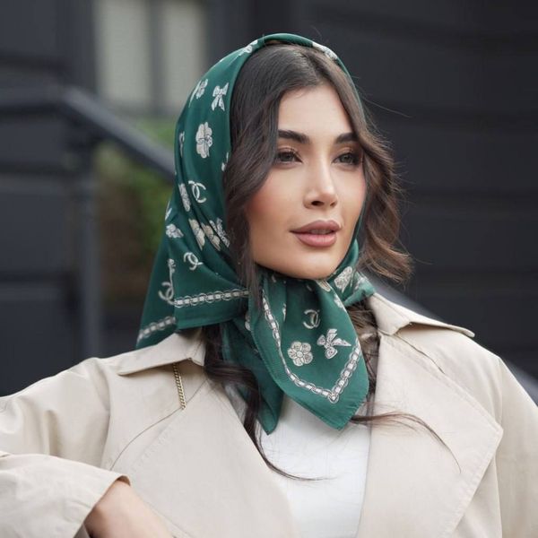 مینی اسکارف ابریشم توییل مجلسی کد 1208