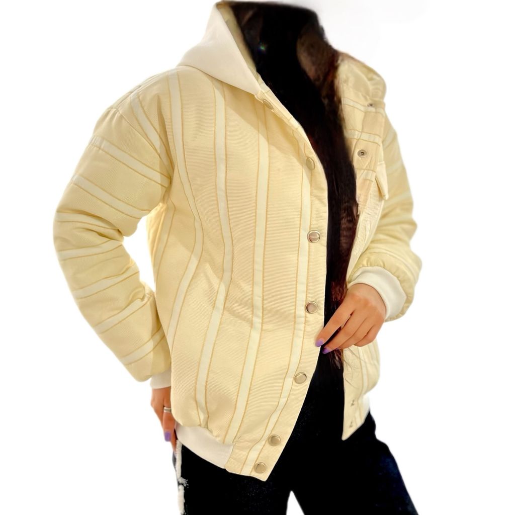 مشخصات بامبرجکت کلاهدار با پارچه ژاکارد ترک