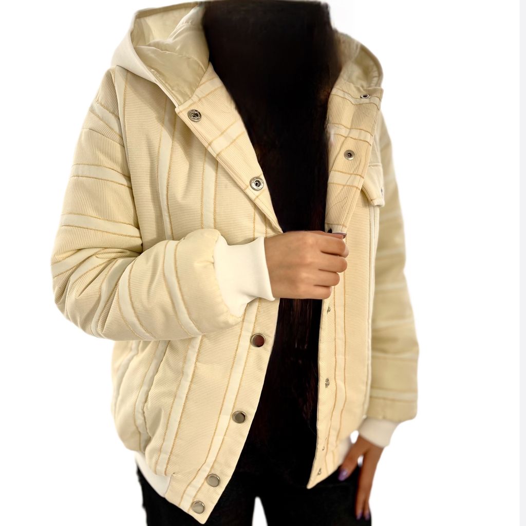 قیمت ارزان بامبرجکت کلاهدار با پارچه ژاکارد ترک