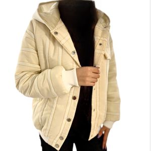 بامبرجکت کلاهدار با پارچه ژاکارد ترک