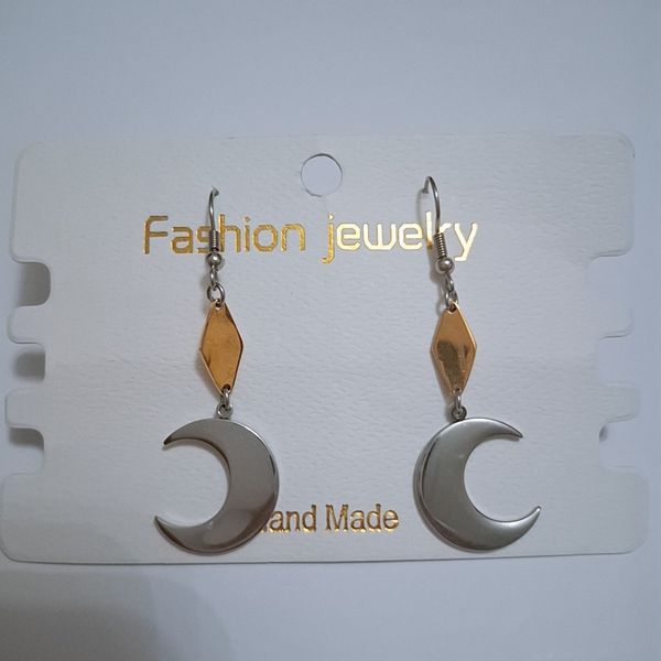 گوشواره استیل طرح ماه