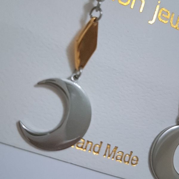 گوشواره استیل طرح ماه