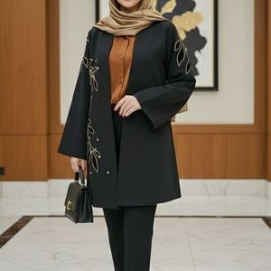 خرید اینترنتی مانتو مجلسی گلدوزی مدل سارین