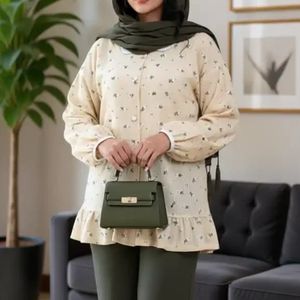 فروش اینترنتی تونیک مانتویی گل گچی