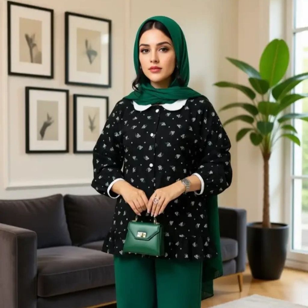 خرید اینترنتی تونیک مانتویی گل گچی