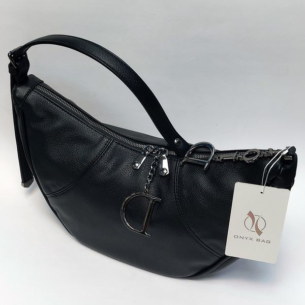 کیف چرمی دوشی زنانه وارداتی خارجی مدل هلال (Hobo) - برند Onyx Bag