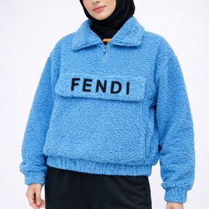 فروش اینترنتی هودی تدی زنانه مدل نیم زیپ