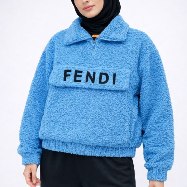 هودی تدی زنانه مدل نیم زیپ