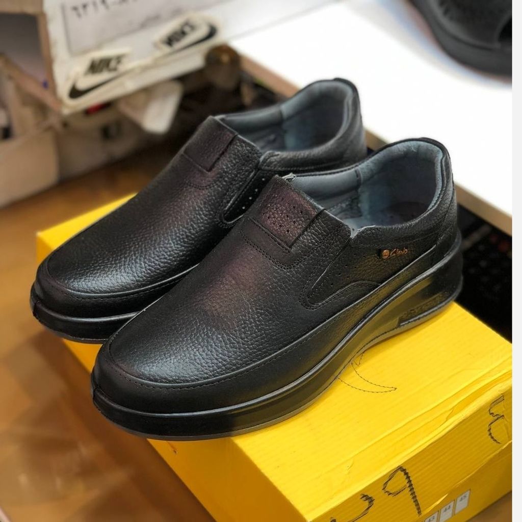 فروش اینترنتی کفش چرم مردانه بی بند تزریق مدل ویستا