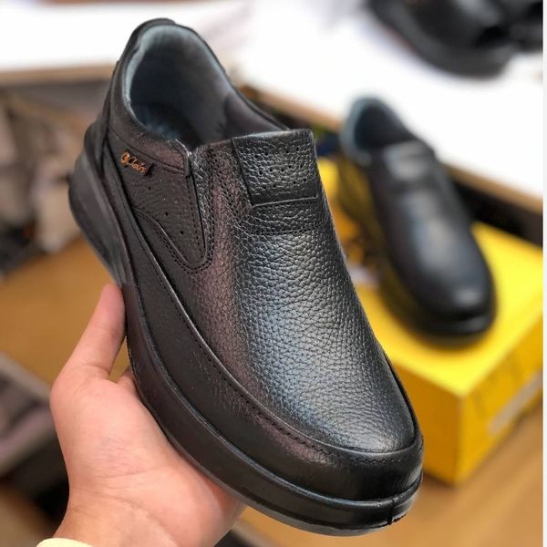 کفش چرم مردانه بی بند تزریق مدل ویستا