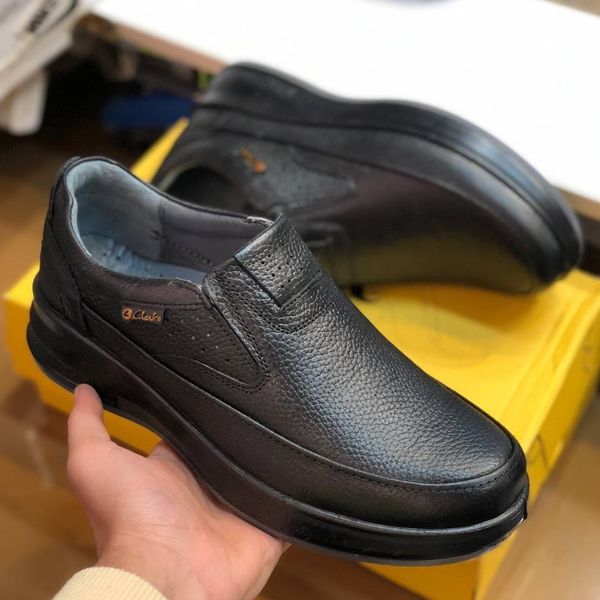 کفش چرم مردانه بی بند تزریق مدل ویستا