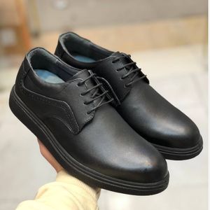 کفش چرم مردانه مدل مارشال مشکی