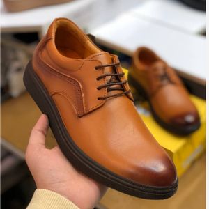 خرید اینترنتی قیمت کفش چرم مردانه مدل مارشال عسلی