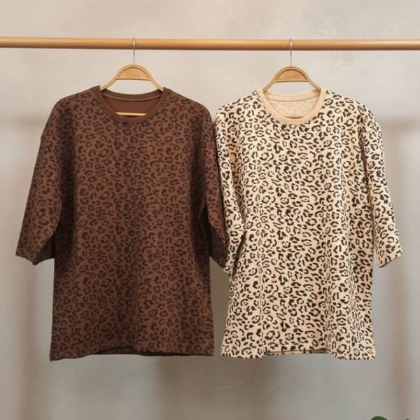 تیشرت باکسی پلنگی