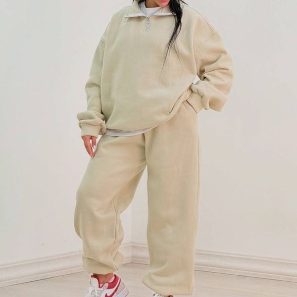 ست نیم زیپ و جاگر اسپورت زنانه و دخترانه