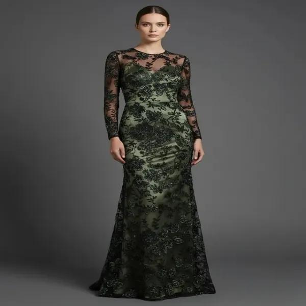 پارچه دانتل طرح گل و برگ 1235