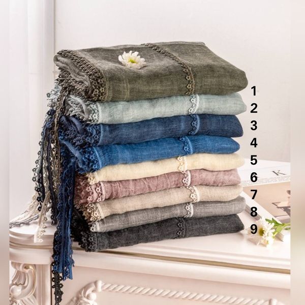 شال دانتل شکوفه کنفی