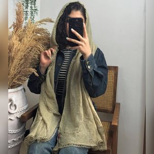 خرید آنلاین شال ماهی دور دانتل نخ پنبه