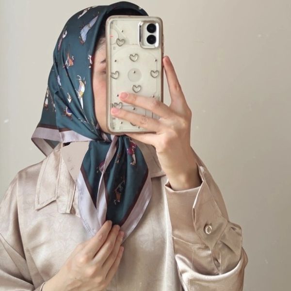 مینی اسکارف ابریشم ساتن