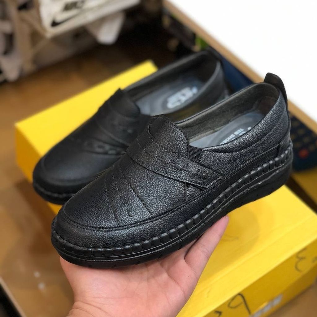 خرید آنلاین کفش چرم طبی زنانه مدل مونا مشکی