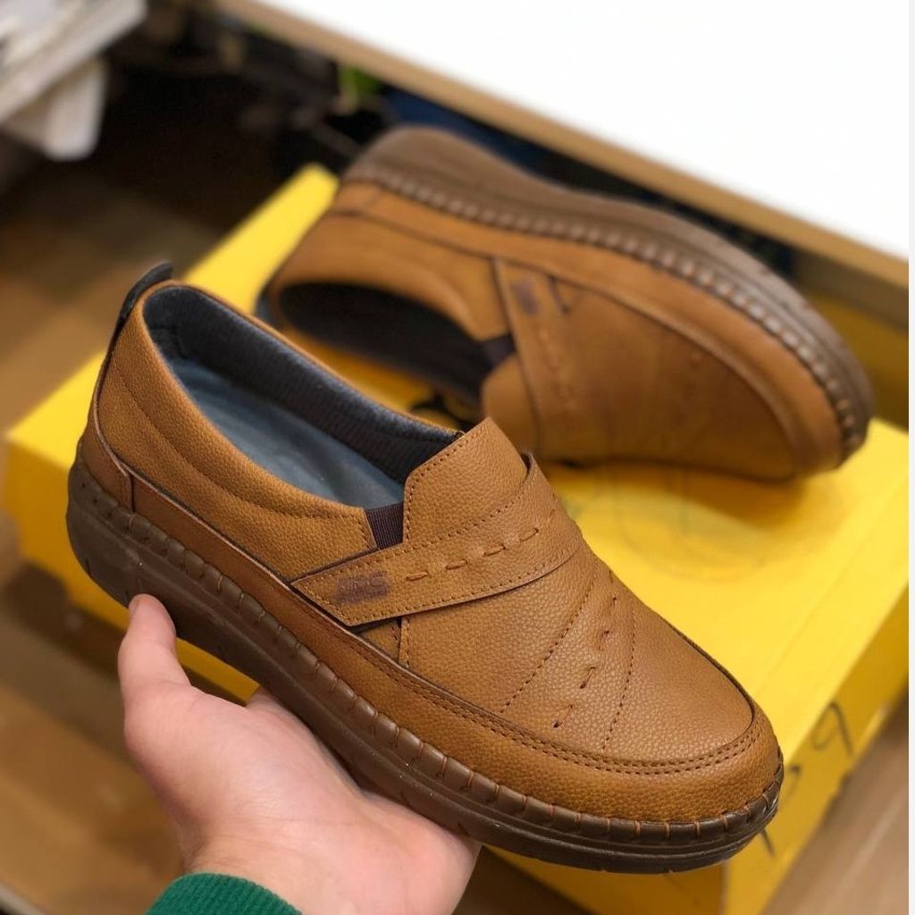 خرید آنلاین کفش چرم طبی زنانه مدل مونا عسلی