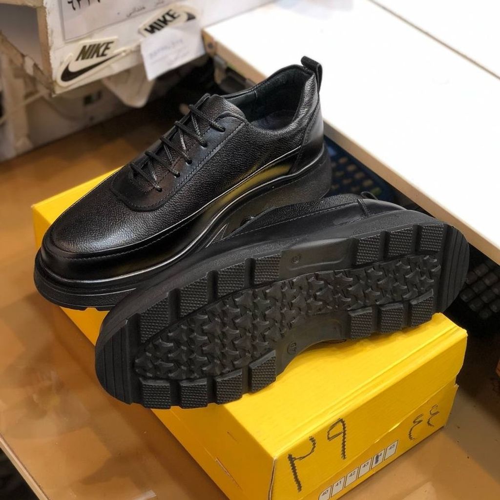 فروش اینترنتی کفش چرم لژدار مردانه مدل لویز مشکی