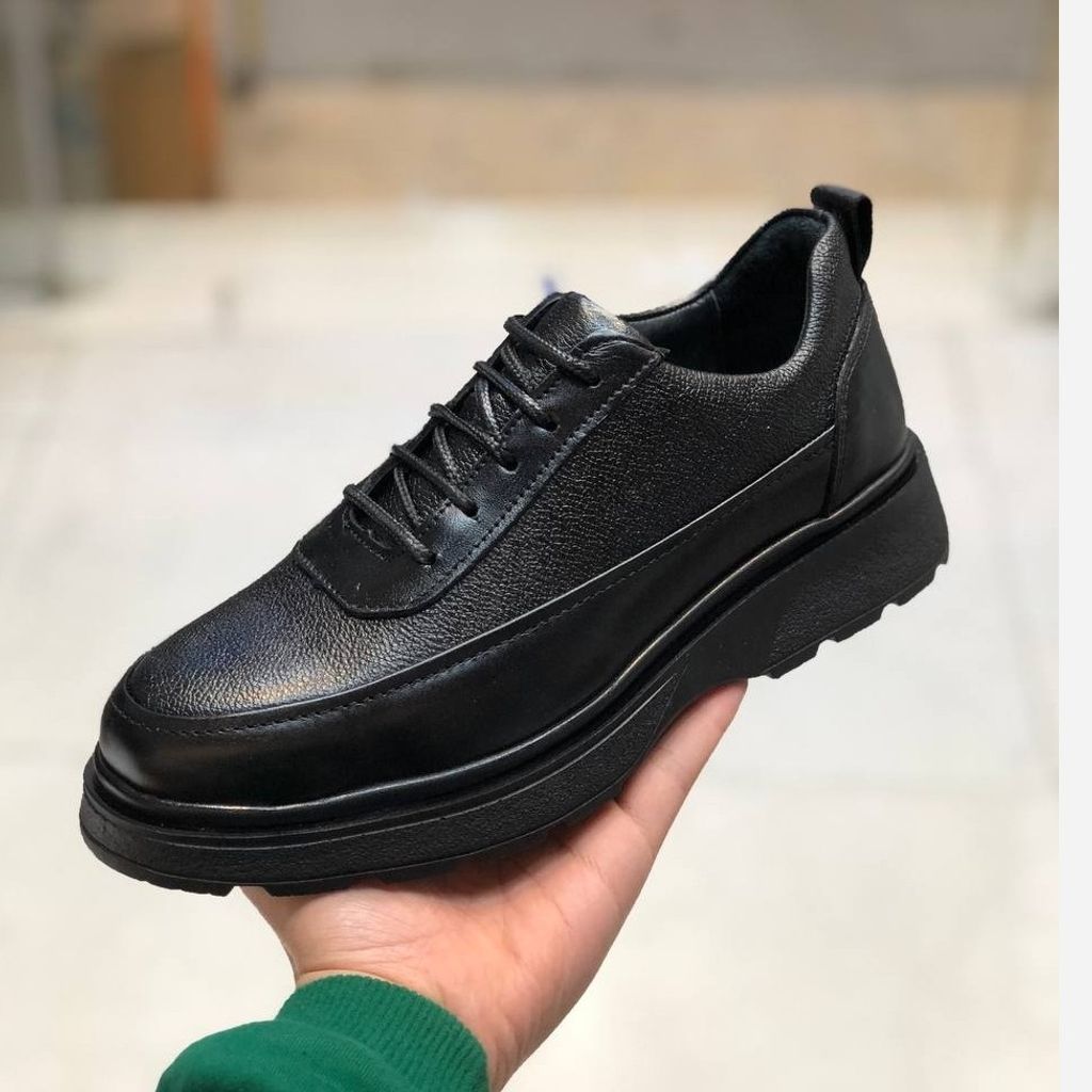 خرید آنلاین کفش چرم لژدار مردانه مدل لویز مشکی