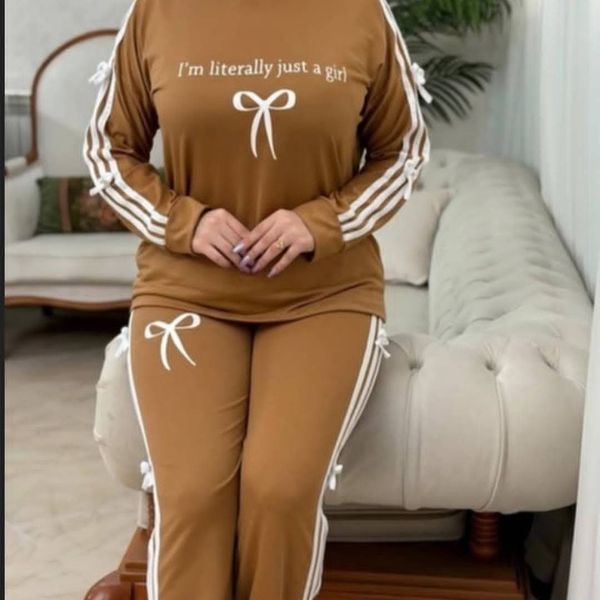 ست تیشرت و شلوار پاپیون خانگی زنانه و دخترانه