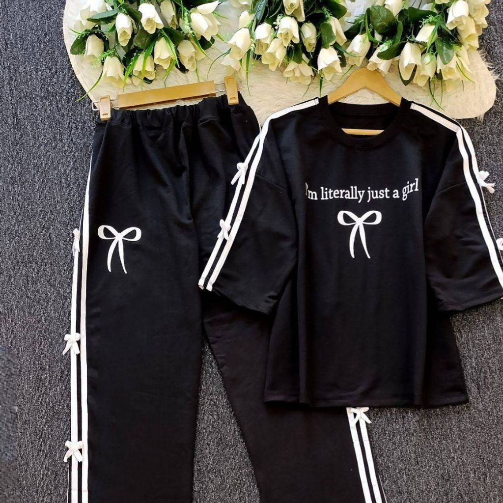 قیمت ارزان ست تیشرت و شلوار پاپیون خانگی زنانه و دخترانه