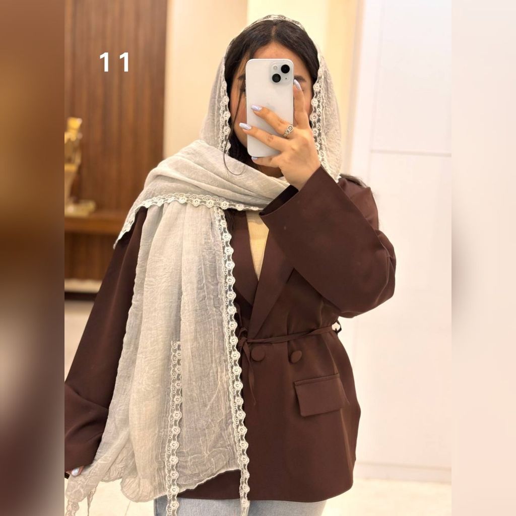 خرید انلاین شال دانتل گل نخ پنبه سنگشور