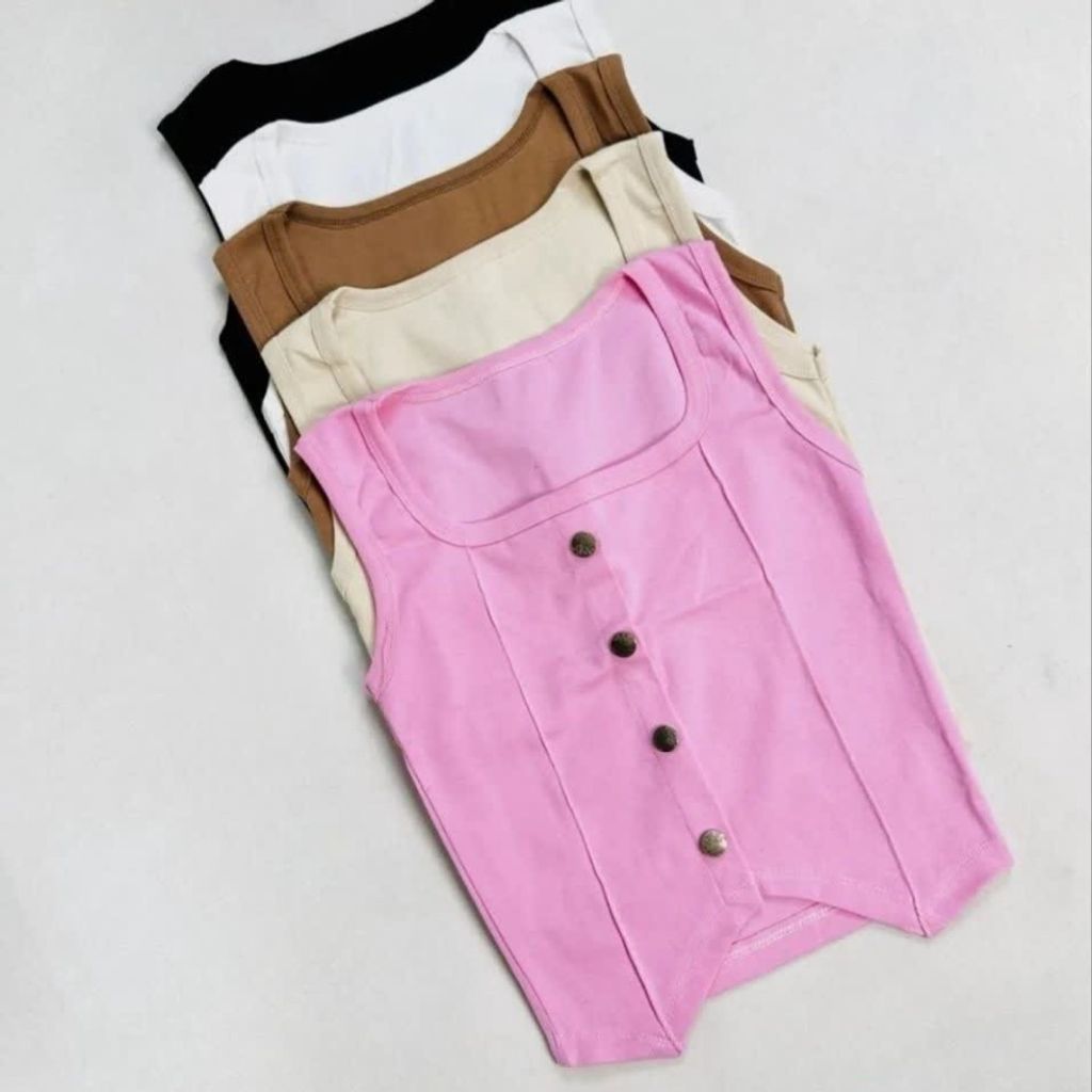 خرید آنلاین تاپ کراپ جلو دکمه زنانه tp5r6