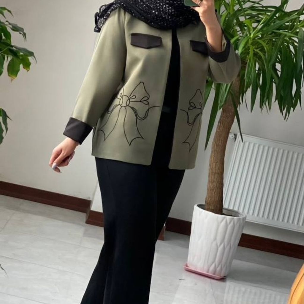 قیمت ارزان کت مزونی پاپیون  ربا