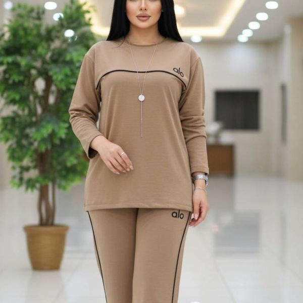 ست تیشرت و شلوار alo مغزی روزی  خونگی