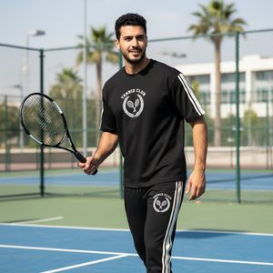 قیمت ست تیشرت و شلوار مردانه مدل Tennis Club-مشکی