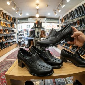 قیمت ارزان کفش مجلسی زنانه پاشنه 5 سانتی مدل تارا-مشکی