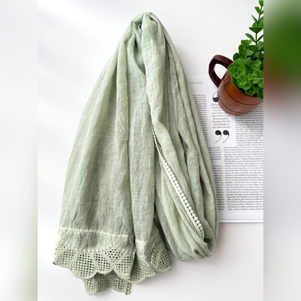 فروش اینترنتی شال بهاره دستک دانتل دورعدسی