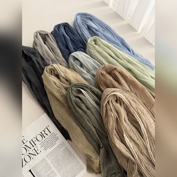 شال بهاره دستک دانتل دورعدسی