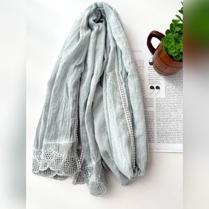 قیمت ارزان شال بهاره دستک دانتل دورعدسی