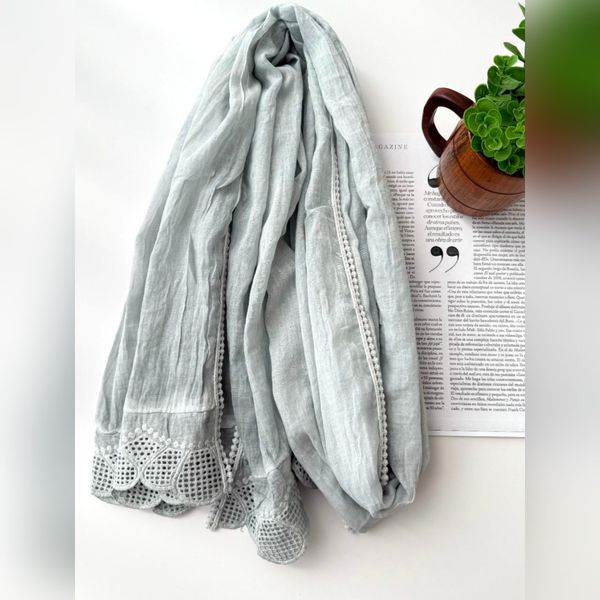 شال بهاره دستک دانتل دورعدسی