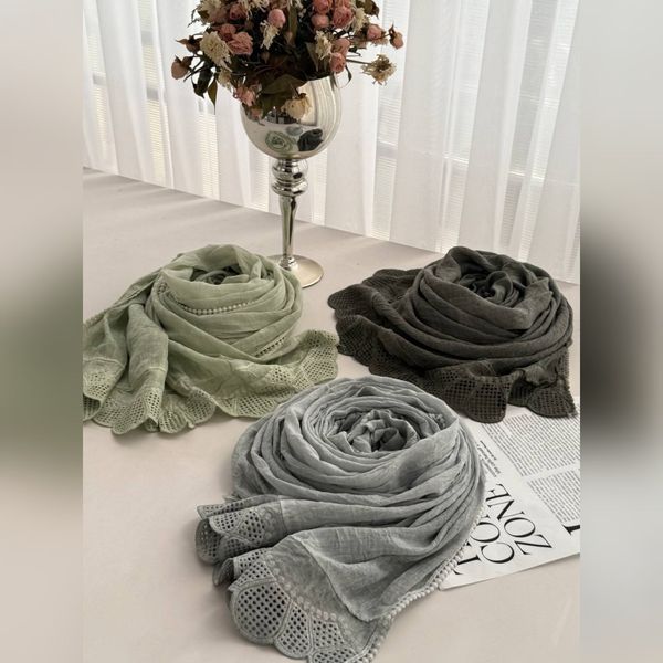 شال بهاره دستک دانتل دورعدسی